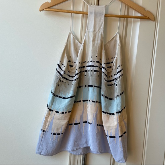 100% silk Tibi Modern Pastel Tank - Picture 5 of 7